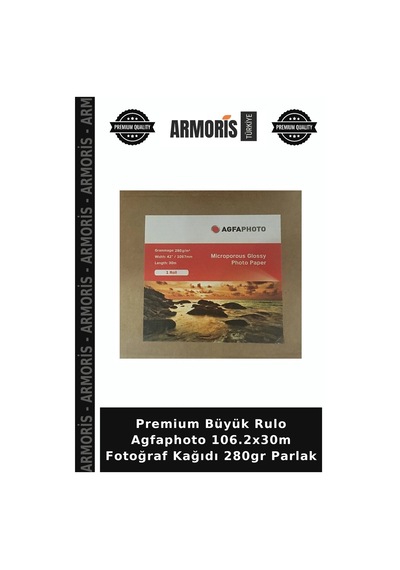 Premium Büyük Rulo Agfaphoto 106.2x30m Fotoğraf Kağıdı 280gr Parlak