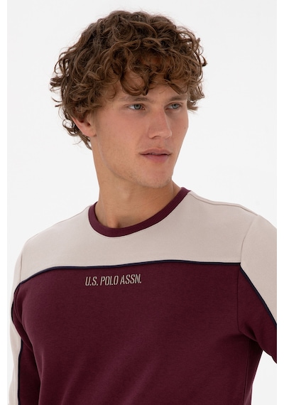 U.S. Polo Assn. Erkek Regular Fit Bisiklet Yaka Bordo Sweatshirt 50315507-VR177