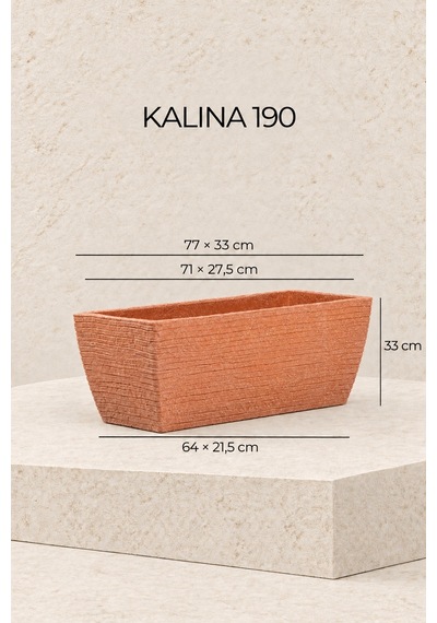 Bostann Dekoratif Saksı - Kalına 190 - 60l - Kahverengi