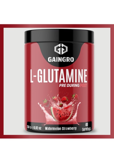 L-glutamine Karpuz - Çilek Aromalı Toparlanma Recovery Destekleyici - 250 Gr 40 Servis Çilek - Karpuz