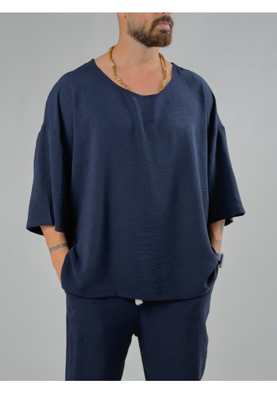 Oversize Lacivert Keten Takım Coc3204