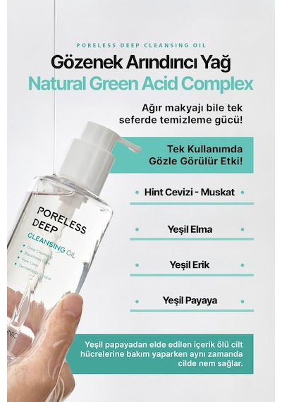 Maxclınıc Gözenek ve Siyah Nokta İçin Yüz Temizleme Yağı Maxclinic Poreless Deep Cleansing Oil 200ml