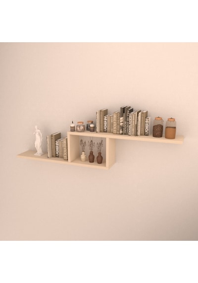 Rafkestir Side Duvar Rafı Krem ( Mat )