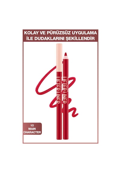 Lifter Liner Dudak Kalemi 010 Main Character + Hyalüronik Asitli Besleyici Yağlı Ruj 004 Wild Card pktnemvkomfordudak4-11116 004