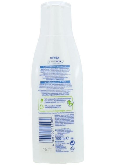 Nivea Aloe Vera Ve Hyaluronik Asitli Yüz Temizleme Sütü 200 Ml Normal Ve Kuru Ciltler İçin