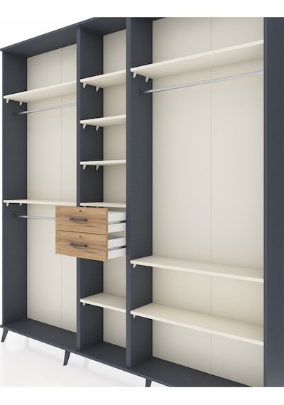 Arges Dolap 10 Raflı 2 Çekmeceli 3 Askılı 220x30x243 Antrasit-aytaşı/çam Aytası/atlas Çam Arges Dolap 10 Raflı 2 Çekmeceli 3 Askılı 220x30x243 Antrasit-aytaşı/çam Aytası/atlas Çam