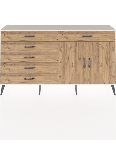 Arges Konsol Tek Raflı 6 Çekmeceli 2 Kapaklı 176x30x99 Aytaşı-çam Aytaşı-çam