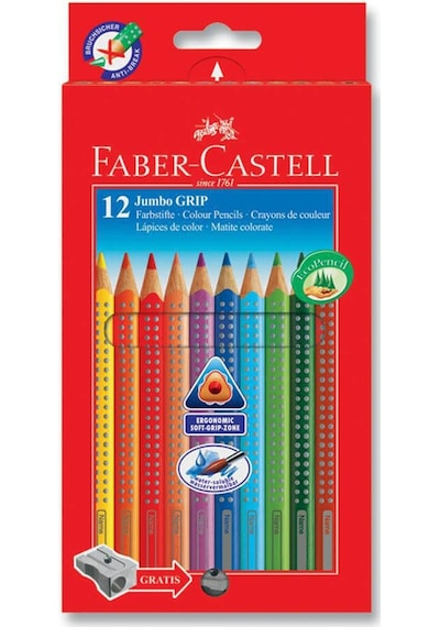 Faber-Castell Jumbo Grip Boya Kalemi. 12 Renk
