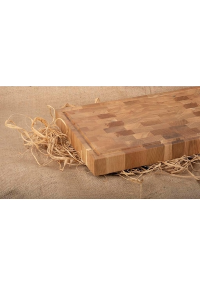 Meşe Endgrain Kesme Tahtası 40x28x4 Cm /%100 Doğal & Dayanıklı Ahşap, Bıçak Dostu Mutfak Yardımcınız Diğer