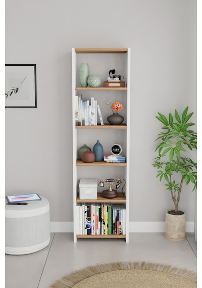 Alpaevmobilya Ahşap 5 Raflı 150 Cm Çok Amaçlı Açık Kitaplık Dekoratif Salon Rafı Düzenleyici Ve Organizer Beyaz - Atlantik Çam Alpaevmobilya Ahşap 5 Raflı 150 Cm Çok Amaçlı Açık Kitaplık Dekoratif Salon Rafı Düzenleyici Ve Organizer Beyaz - Atlantik Çam