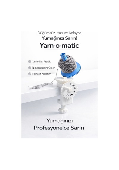 İp Yün Sarma Aparatı Yarn Winder Düğümsüz Hızlı Sarım, Masa Kıskaçlı Kompakt Tasarım