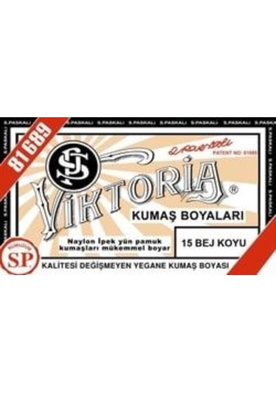 15 Koyu Bej Renk Kumaş Boyası Viktoria