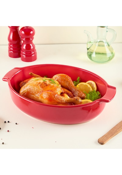 Aryıldız Elissa Oval Fırın Kabı Kırmızı 31 Cm Çok Renkli