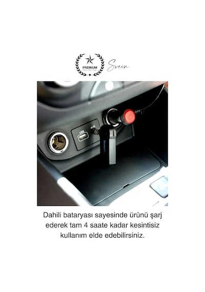 Şarjlı Blutooth Aux Araç Kiti Müzik Ses Alıcı Adaptörü 3.5mm Jak Tv Telefon Kablosuz Bağlantı