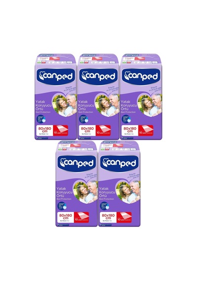 Canped Hasta Yatak Koruyucu Örtü Extra 80 180cm Xl 50 Adet