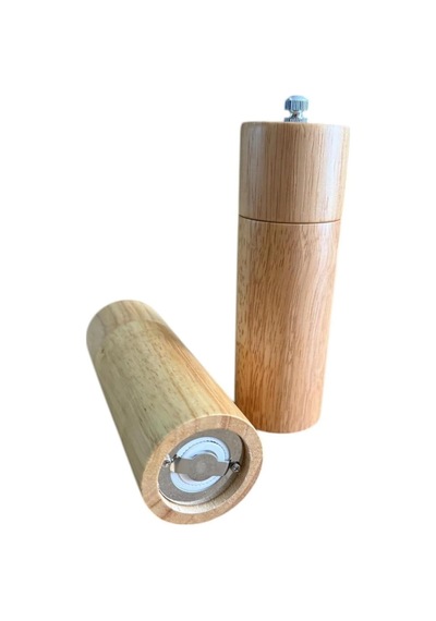 Bambu Ahşap Gövdeli Tuz Karabiber Değirmeni Baharat Öğütücüsü 16 Cm - 2 Adet - 377 Çok Renkli
