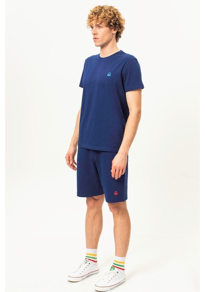 Benetton Bnt-m20465-23y Erkek T-shirt Bnt-m20465-r1078 Lacivert