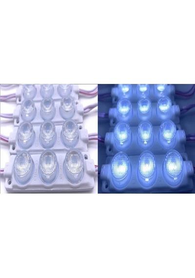 Mercek 3'Lü Led 3 Watt - 12 Volt – Direk Güçlü Işık - 10 Adet