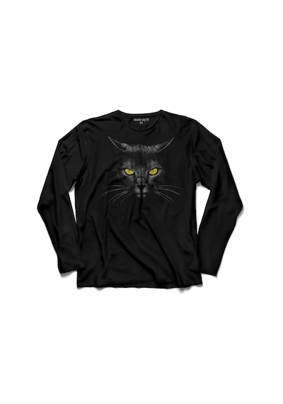 Kara Kedi Göz Black Cat Eye Uzun Kollu Tişört (512917830)