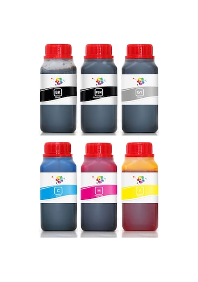 QC Epson EcoTank L8160 Uyumlu Yazıcı Mürekkep Seti 250ml 6 Renk