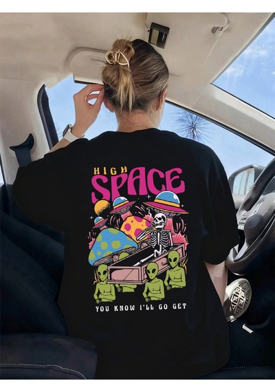 Noıssey Urban Pop Graphic Kadın Tişört Koleksiyonukod 5548 Siyah