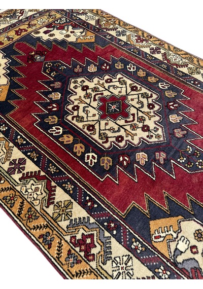 El Dokuma Sıfır Yahyalı Halısı 110x190 Kök Boya %100 Yün Halı Renkli