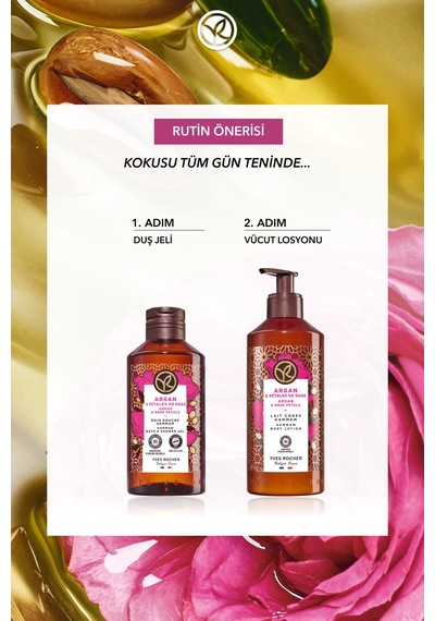 Yves Rocher Duş Jeli - Nemlendirici Oryantal Argan Ve Gül - Sls,sles İçermez,vegan-200ml Diğer