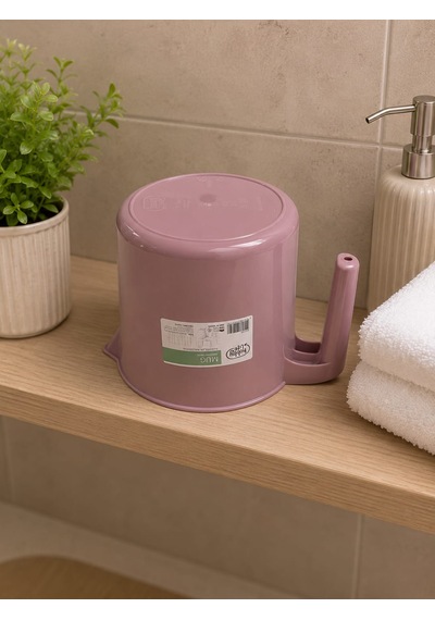 Yuvarlak Şeffaf Maşrapa 1,5 L Pembe