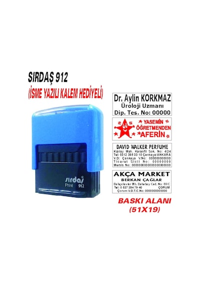 Sırdaş 912 - Firma - Ofis - Şirket - Doktor - Avukat Kaşesi N11.22940