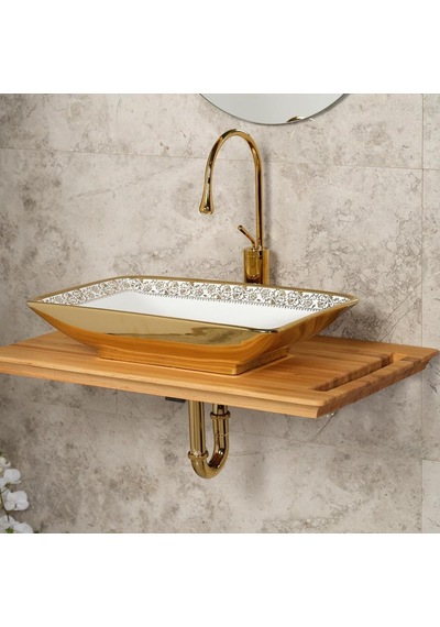 Eva Banyo Lena E-8121 Tezgah Üstü Porselen Lavabo