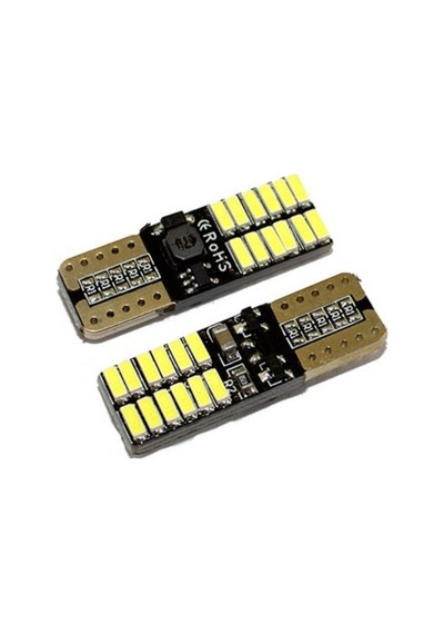 T10 W5w 24 Smd Led Ampul Canbus Beyaz Park Plaka İç Aydınlatma Ultra Parlak 2 Adet
