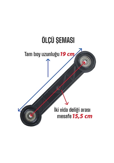 2 Adet Beşik Sallama Aparatı Siyah 15.5 Cm