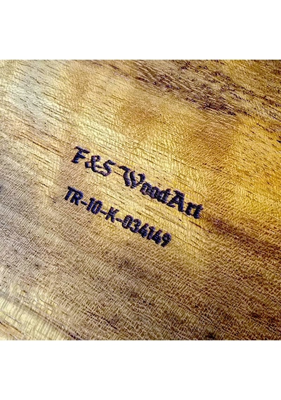 F&s Woodart Tek Parça Masif İroko Ağacı 25 Cm Yuvarlak Oluklu Pizza Sunum Kesme Sunum Tahtası Kahverengi