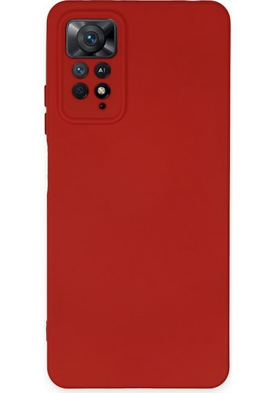 Xiaomi Redmi Note 11 Pro Kılıf Kamera Korumalı Lansman Silikon Kapak Kırmızı