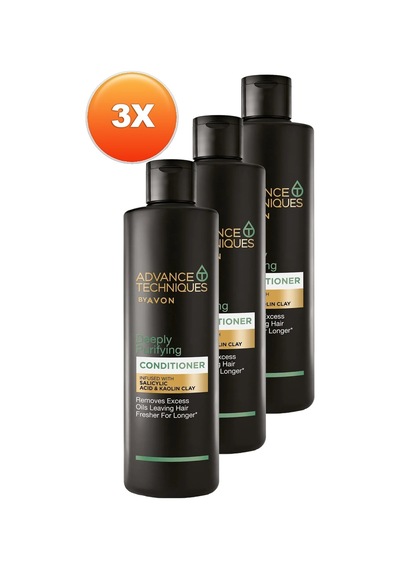 Avon Depply Purifying Yağlı Saçlar İçin Arındırıcı Saç Kremi 3 x 250 ML