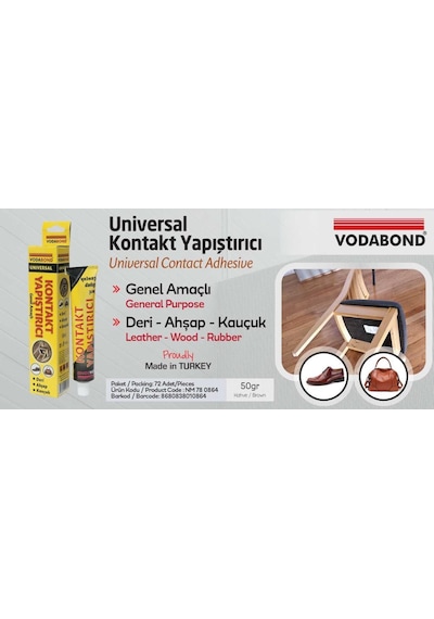 Vodabond Tüp Kontakt Yapıştırıcı 50 Ml