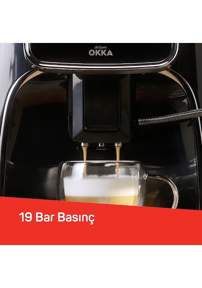 Arzum OK0028 Okka Espresso Pro M Tam Otomatik Espresso Makinesi 11 Sıcak ve Soğuk İçecek