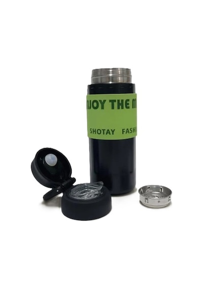 Shotay Fashıon Çelik Termos Matara Siyah 460 Ml.