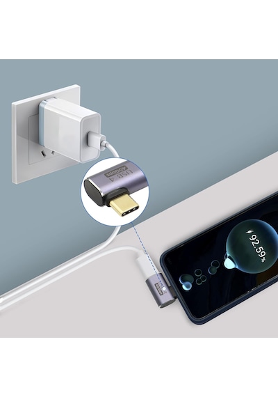 Cr47 Usb4 Type-c Dişi - Erkek Dönüştürücü Adaptör 40 Gbps Veri Transferi, 100w Pd Hızlı Şarj & 8k Görüntü Aktarımı Destekli Mini Dönüştürücü