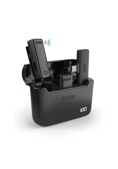 Sbs Kablosuz Yaka Mikrofonu Usb-c Şarj Kutulu Android & İphone Uyumlu Gürültü Engelleme Plug & Play