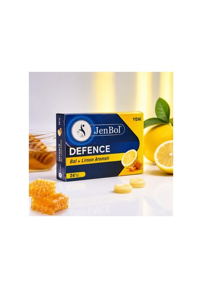 Jenbol Defence Bal + Limon Aromalı Pastil Ferahlatıcı Pastil 24'lü Bal, Limon, Mentol Ve Zencefil İçerikli