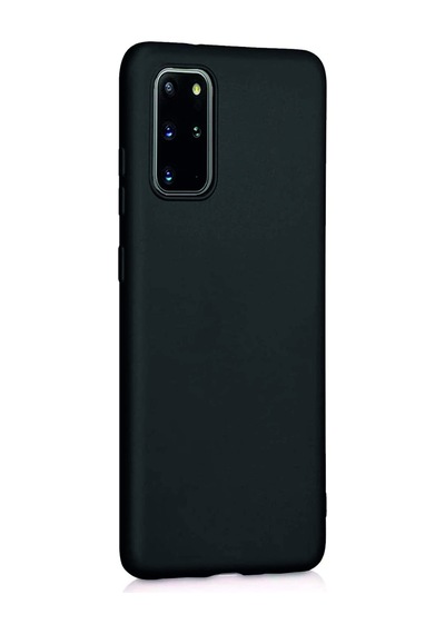 Samsung Galaxy Uyumlu S20 Plus Kılıf Kamera Korumalı Silikon Rubber Arka Kapak Siyah