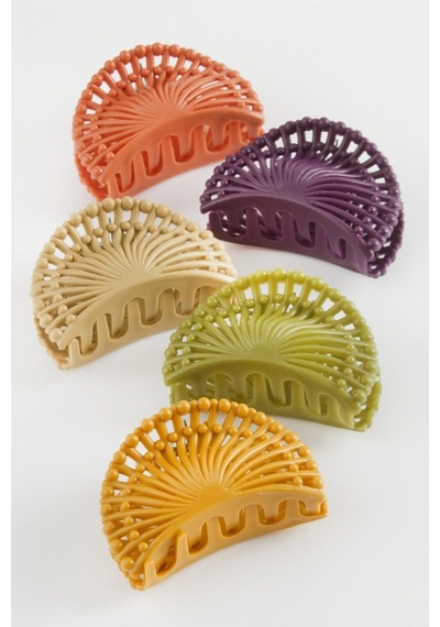 Yelpaze Renkli Mandal Toka 6 Cm Turuncu
