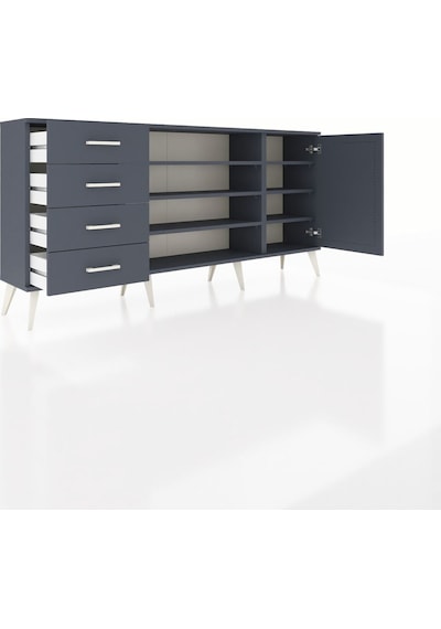 Arges Konsol 6 Raflı 4 Çekmeceli Tek Kapaklı 176x30x83 Antrasit-antrasit/antrasit Antrasit/antrasit Arges Konsol 6 Raflı 4 Çekmeceli Tek Kapaklı 176x30x83 Antrasit-antrasit/antrasit Antrasit/antrasit