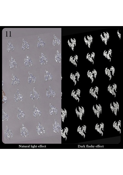 3d Reflektif Efekt Nail Art Sticker Model - 11 55881- 11