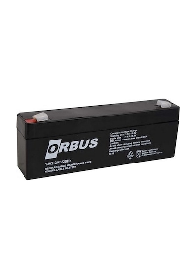 Orbus 12v 2.2 Ah / 2.3 Ah Akü Kuru Tip (178*34*60) Uzun (0.9 Kg) N11.10776