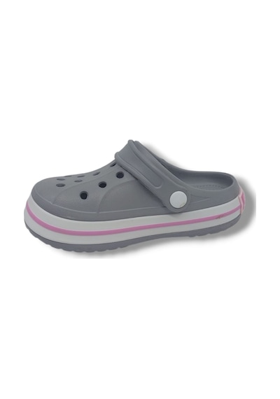 Zerhan Cflex 22233 Kadın Gri Beyaz Pembe Sabo Terlik Sandalet Gri