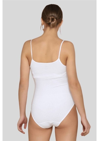 Seher Kadın Zıbın İp Askılı Kancalı Body Atlet 3'lü Paket 0066 Beyaz