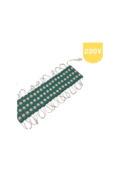 220 Volt 2 Watt 3 Lensli Yeşil 2835 Smd Led Modül Ip65 10 Adet Modül