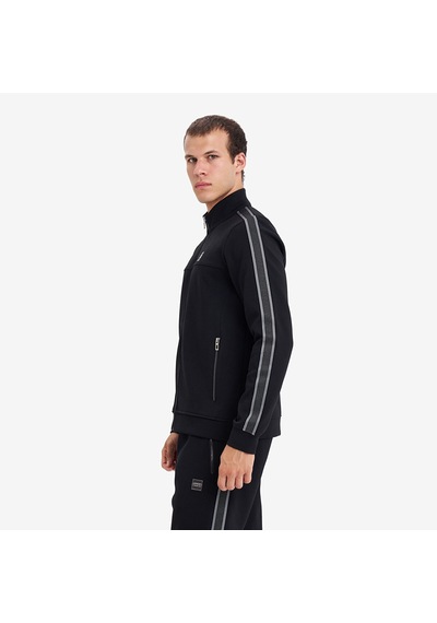 Lescon Siyah Erkek Fermuarlı Sweatshirt 26n-1141